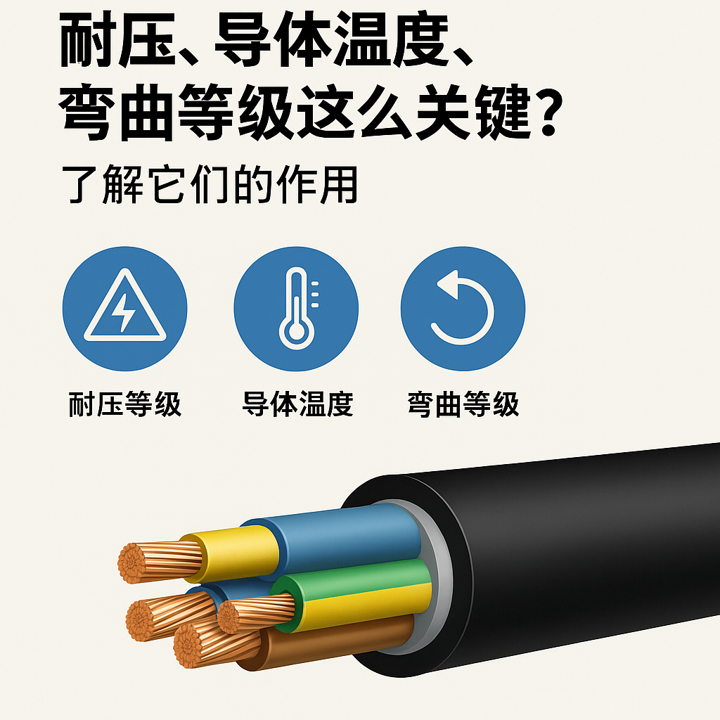 为什么充电电缆的耐压、导体温度、弯曲品级这么要害？？？相识它们的作用