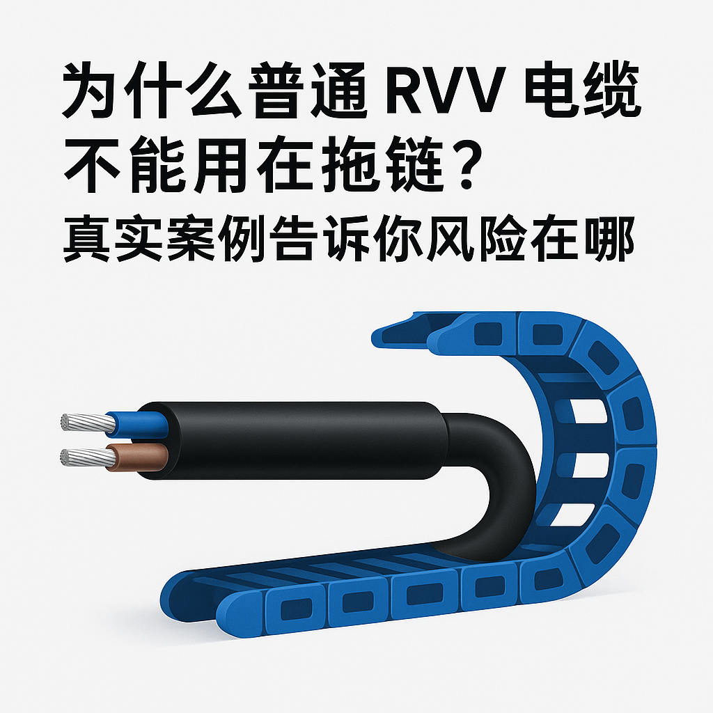 为什么通俗 RVV 电缆不可用在拖链？？？真实案例告诉你危害在哪